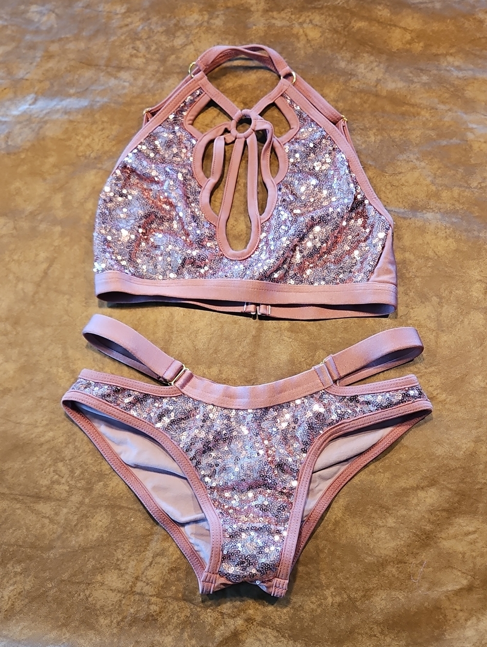 Custom Sequin Bikini Set